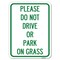 Signmission Please Do Not Drive or Park on Grass Heavy-Gauge Alum Rust Proof Parking, 18" x 24", A-1824-23293 A-1824-23293 - alternate 1